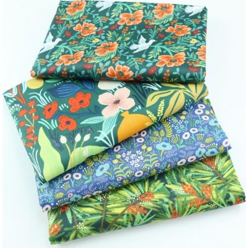 100% Cotton Fabric Flower Leaf Diy Patchwork Quilting Handmade Baby Cloth Bedding Blanket Sheet Pillow Tilda Tissus Tecido