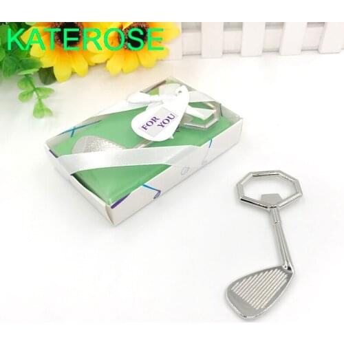 12PCS Silver Golf Racket Bottle Opener in Gift Box Golf Club Party Giveaways to Guest Unique Wedding Favors