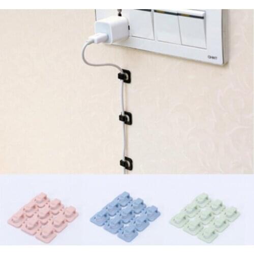 18pcs Cable Winder Earphone Cable Organizer Desktop Wire Storage Computer Wire Clip Line Holder Charger Cable Cord Holder Clip