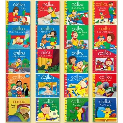 20 books/set caillou Classical education parents-child reading picture book English story book kids birthday gift box packing