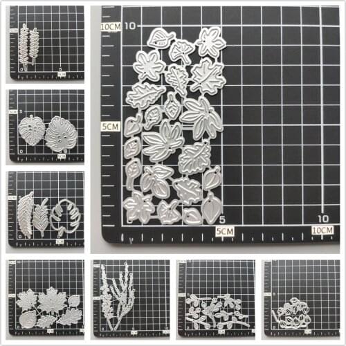 29 Styles) Leaves Metal Cutting Dies DIY Scrapbooking Paper Photo Album Crafts Knife Mould Cards Blade Punch Stencils for Decor