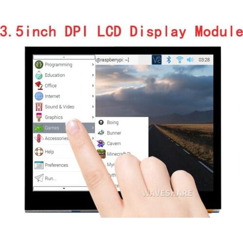 3.5 inch 640X480 DPI IPS Capacitive Touch LCD Display Screen Shield HAT for Raspberry Pi Zero W WH 3B Plus 3 4 4B Accessories