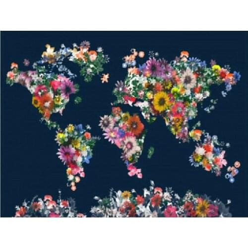 DIY Diamond Painting Map flower bathing Diamond embroidery 5D Cross stitch mosaic Full drill kids paintings Christmas Gift