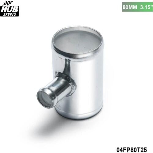 80mm 3.15" T-Piece Aluminum Intake Cooling Systems Turbo intercooler T-Pipe piping for 25mm OD BOV For TOYOTA MK3 MA70 04FP80T25