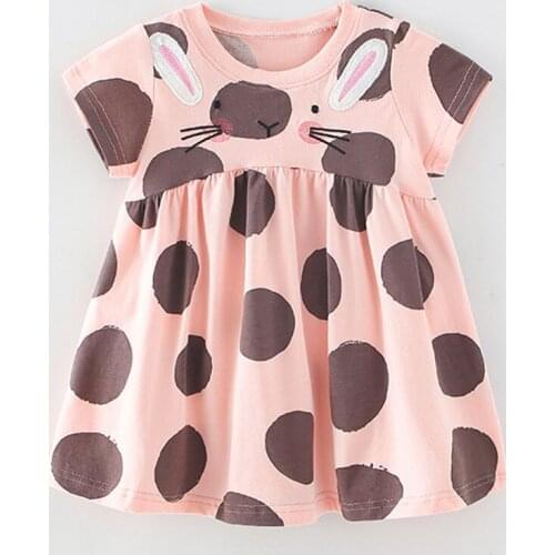 Infant Toddler Kids One-piece A-Line Dresses for Girls Brand Cotton Summer Casual Dress Children Clothing Cute Baby Girl Clothes