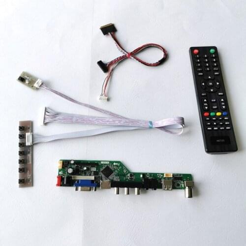 For LTN140AT26/LTN140AT27 Audio VGA USB RF Remote LVDS 40Pins WLED notebook PC 1366*768 14" display controller card DIY kit