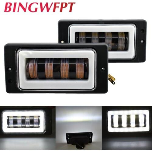 2PCS white halo Angel eyes Led Fog Light for Lada 2110 -2117 cars Front Bumper Passing Lamp