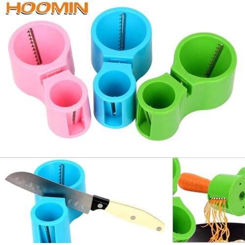 HOOMIN Spiral Vegetable Slicers Spaghetti Maker Knife Knife Sharpener Sharpener Grater Premium Noodle Cutter Practical Tools