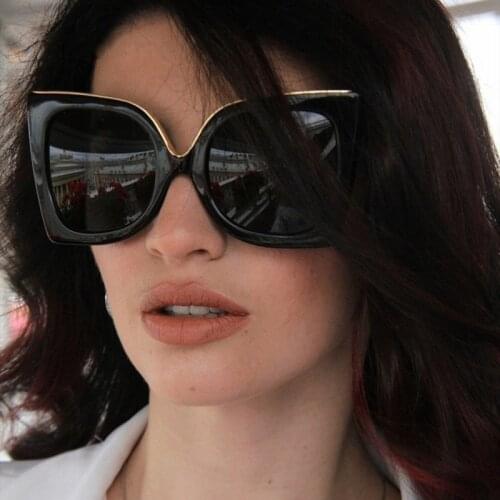 Fashion Butterfly Oversized Sunglasses For Lady Luxury Brand Designer Oversized Cat Eye Sunglasses Women Trend Glasses uv400