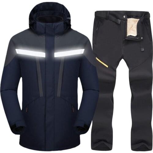Ski Suit Men Winter Warm Windproof Waterproof Outdoor Sports Snow Jackets and Pants Hot Ski Equipment Snowboard Jacket Men Brand