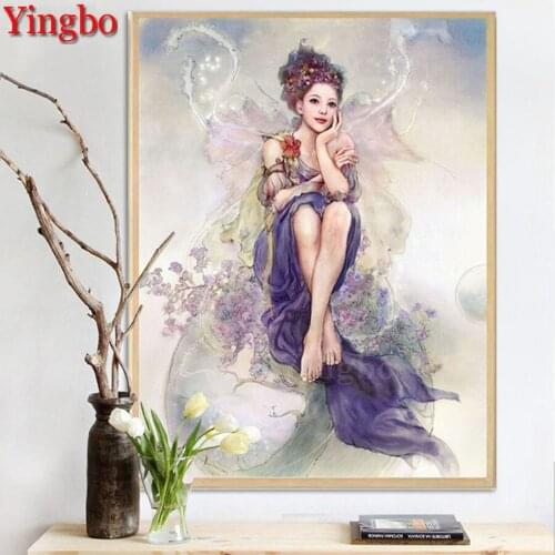 Angel beauty 5d diy diamond painting full drill square round diamond embroidery diamond set 3d cross stitch mosaic kit hot sale