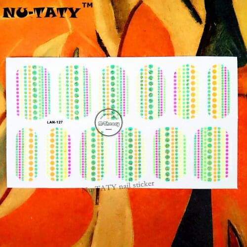 Nu-TATY 20 style Nail Wraps Stickers, Nature Green Glitter Designs, Waterproof Nail Arts Polish Gel Foils Keep 2-3 weeks