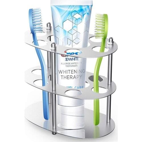 Hot 1Pcs Stainless Steel Wall Hanging Sucker Mount Toothbrush Holder Stand Bathroom Toiletries Tools Supplies