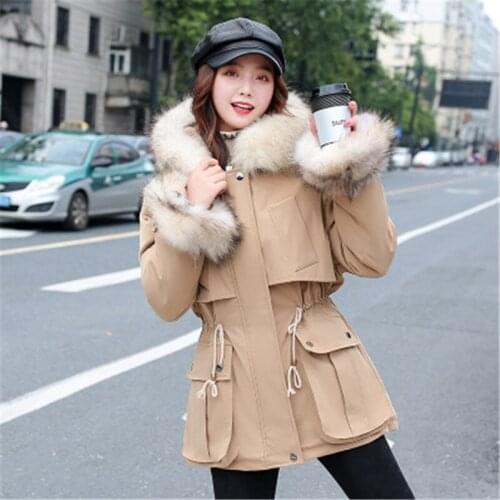 Okkdey Women's Down Jackets With Fur