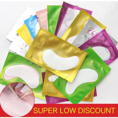 Eyelashes Tool 50pairs Eye Paper Patches Eyelashes Extension Under Eye Pads Eye Lash Patch Eye Tips Sticker Wraps Makeup tool