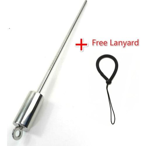 Scuba Diving Stainless Steel Lobster Stick Pointer Rod & Underwater Shaker Noise Maker with Free Black Lanyard Wrist Strap