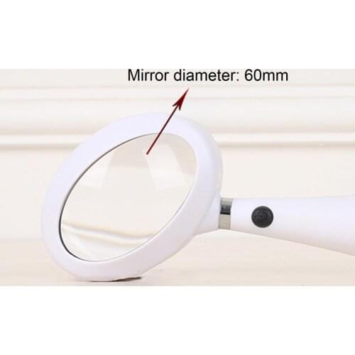 Portable Handheld Magnifier 6.5X Acrylic Magnifier Oval Magnifying Glass Reading Monocle Jewelry Loupe Gift Glasses Lupe