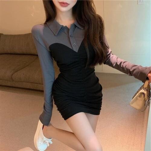 QWEEK Fashionable Shirt Dresses