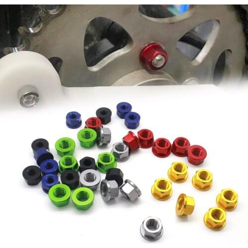 Semspeed Universal M10*1.25 Rear Sprocket Wheel Axle Nuts Hex Nut Sprocket Nuts for Yamaha YZF R1 R1M R1S R6 R6M R6S R3 R25 R125