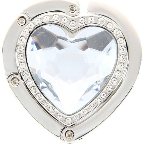 Heart-Shape Foldable Purse Handbag Hanger Hook Holder