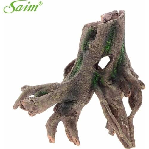 11" Saim Resin Stylish Driftwood Aquarium Fish Tank Tree Root Decoration Acuario Aquarium Ornament Fake Wood Decorations
