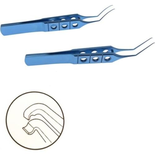 Titanium Blomberg Pierse Capsulorhexis Forceps 85mm ophthalmic eye instrument