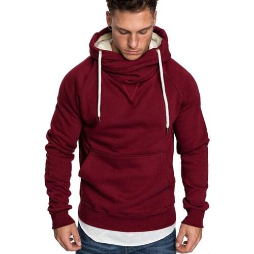 Hoodies Sweatshirts Men 2021 Spring Solid Color Stand-Collar Hip Hop Streetwear Long Sleeve Hoody Male Pullover Tracksuit