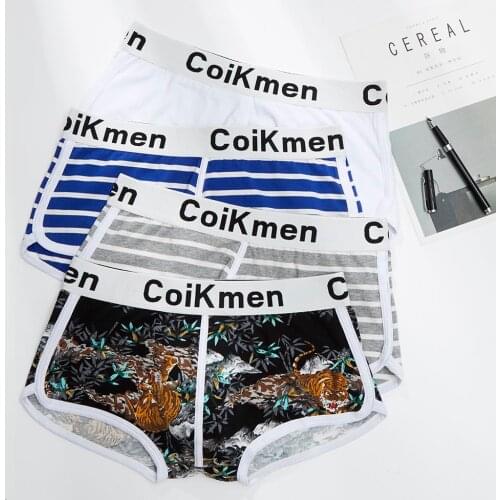 Comfortable Panties Hot Sale Men Male Underwear Mens Boxer Underwear Sexy Striped Cotton Men Sports Underwear