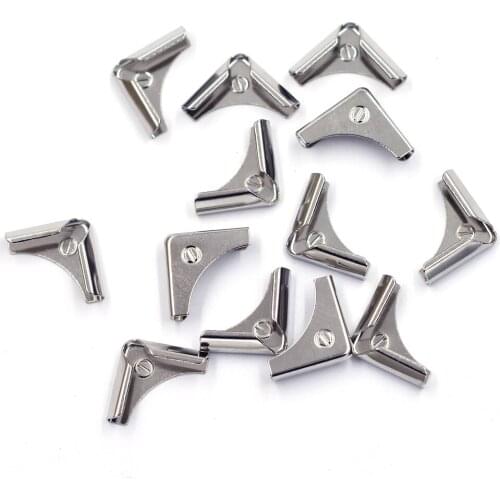 Corner Protector For Photo Book Scrapbooking Albums Menus Folders Triangle Classic Cute Silver Tone Hollow Bag DIY Ornament 14mm