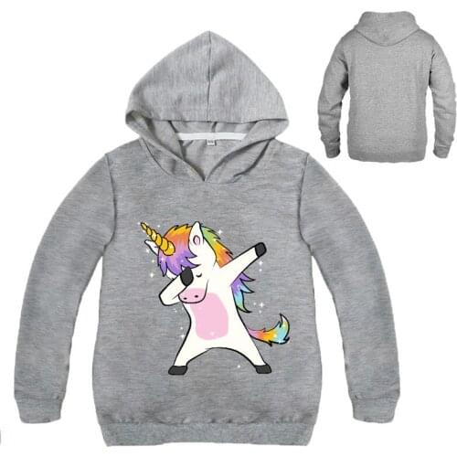 2-15Y 2019 Spring Dabbing Animal Sweatshirt Cartoon Printed Hoodies Baby Boys Kids Tops Girls Pullover Hooded Hip Hop Coats