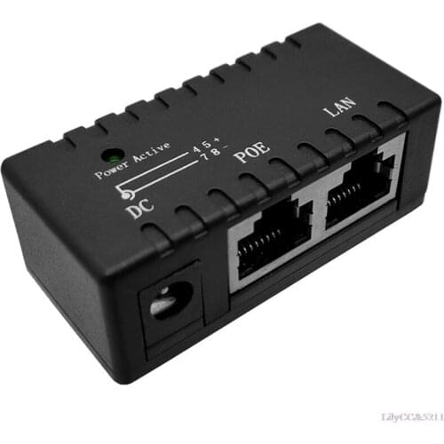1 Piece Gigabit Power Over Ethernet Passive PoE Injector Splitter for CCTV IP camera