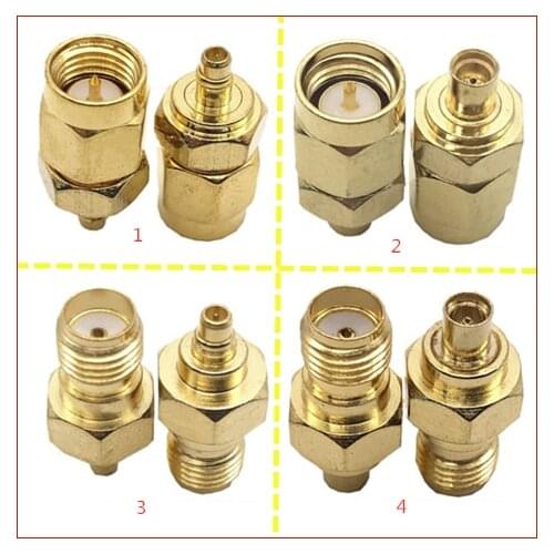 1pcs SMA To MMCX Male Plug & Female Jack RF Coaxial Connector Adapters
