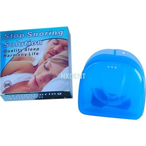 1pcs Mouth Guard Stop Teeth Grinding Anti Snoring Bruxism with Case Box Sleep Aid Eliminates Snoring Health Care
