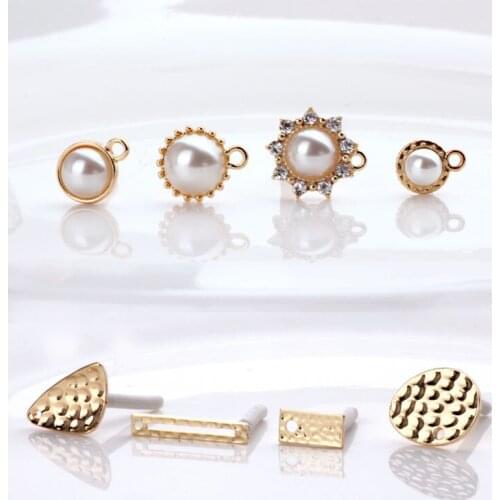 10pcs Fashion Women Girl Simple Irregular Triangle Stud Earrings For Women Geometric Pendant Material diy Jewelry Accessories