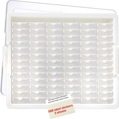 42/50/78 Slots Grids Storage Sticker Box Tool Diamond Painting Embroidery Accessories Bead Tray Organizer Storage Case Container