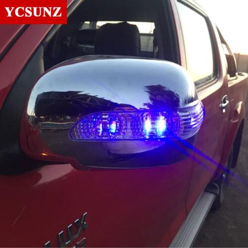 Car Accessories ABS Chrome Design Rear View Mirror Cover With LED Light For Toyota Hilux 2012 2013 2014 Double Cabin fortuner