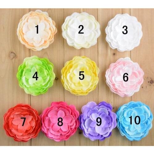 Free shipping 30PCS 9cm rose shape fabric flower for DIY hair accessory can mix colors(FWR-9)
