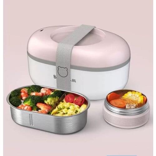 1L Electric Lunch Box 220V Mini Rice Cooker Hot Food Warmer Portable Electric Heating Lunch Box Caja Almuerzo Electrico