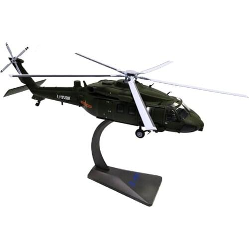 1/72 Scale Alloy Aircraft Chinese Air Force Helicopter Z-20 Fighter Z20 Model Toys Children Gift for Collection Decoration