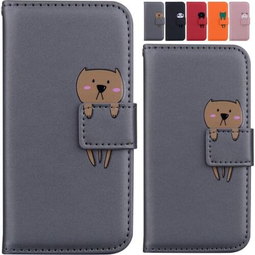 Cute Pet Pattern Flip Phone Case For Huawei Honor 8A 8X 9 Lite 10 Lite Kid Leather Phone Wallet Flip Card Slot Bag Cat Dog O22G