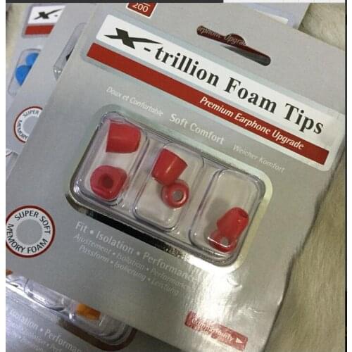 A Set 6pcs/3pairs X-trillion T200 Soft Memory Foam Earbuds Noise Isolating Tips for All In Ear Earphones Tips Earbuds Earplug