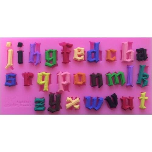 New Lowercase Liquid Silicone Fondant Cake Mold Baking M123