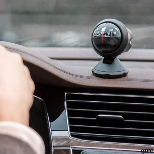 Wholesale Mini Car Compass Flexible Navigation Dashboard Auto Ball Cup Vehicle Adhesive May06