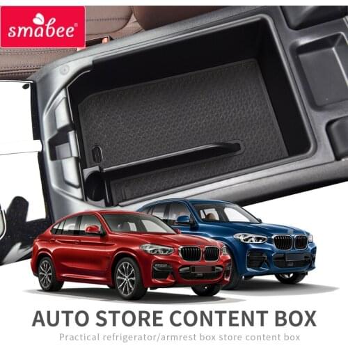 Smabee Armrest Box Storage Box for BMW X3 X4 2018 2019 2020 G01 Accessories Car Organizer Central console Stowing Tidying Box