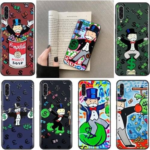 Luxury Cartoon Dollar Monopoly Phone Case For Samsung A20 A30 30s A40 A7 2018 J2 J7 prime J4 Plus S5 Note 9 10 Plus