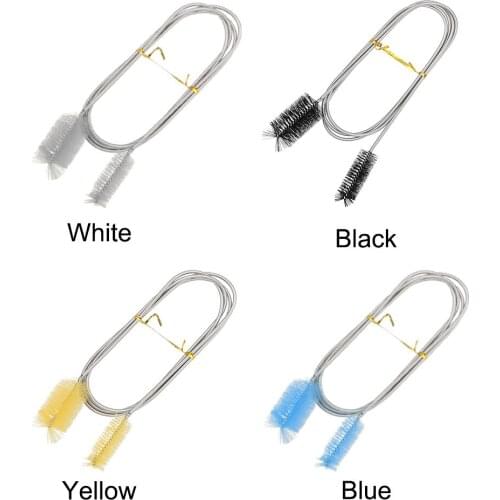 Tube Cleaning Brush Single Double Head Stainless Steel Hose Pipe Brushes Cleaner Flexible Aquarium Fish Tank Filter Pump