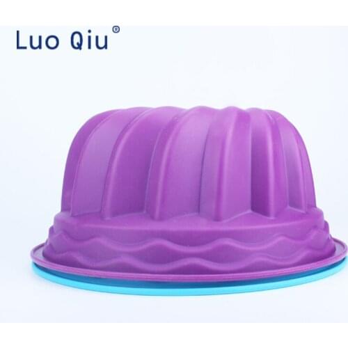 BAKER DEPOT Silicone Mold for big Cake Flower Crown shape pastry Baking Tools 3D Bread cake form Pizza Pan DIY birthday wedding