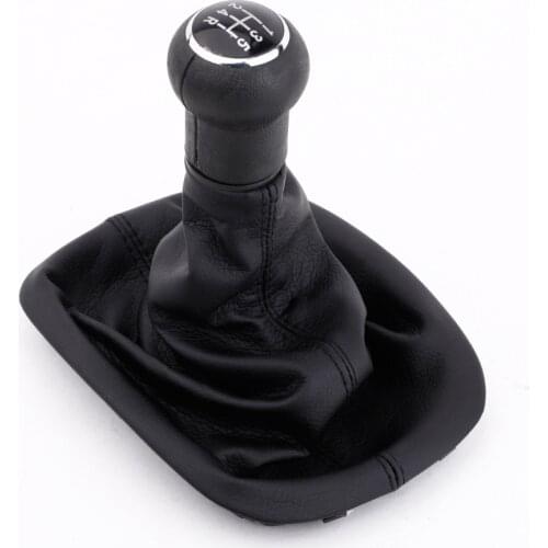 Universal New 5 Speed Gear Shift Collars Knob Cover Replacement Gaitor Boot Black PU Leather for VW Passat B5 Volkswagen