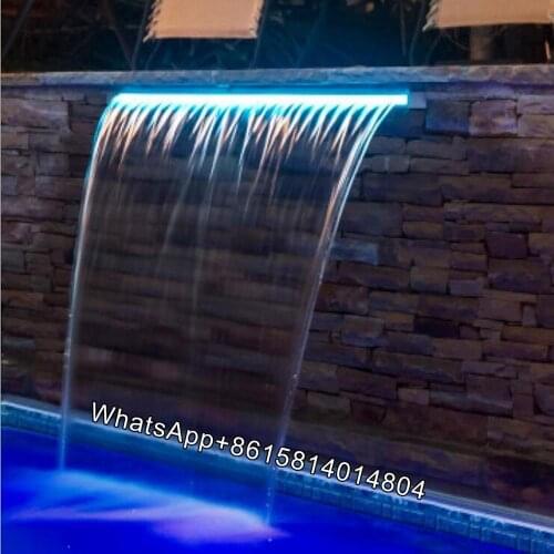 Atlantic Water Gardens Waterfall Spillway,Stainless Steel 304 swimming pool water curtain fountain,water curtain wall Waterfall