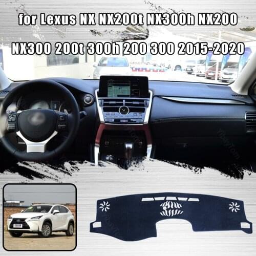 For Lexus NX NX200t NX300h NX200 NX300 200t 300h 200 300 2015-2020 Console Dashboard Suede Mat Protector Sunshield Cover